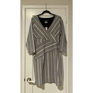 ANTHROPOLOGIE - MAEVE - WRAPPED STRIPE COLUMN DRESS - BLUE & WHITE - NWT